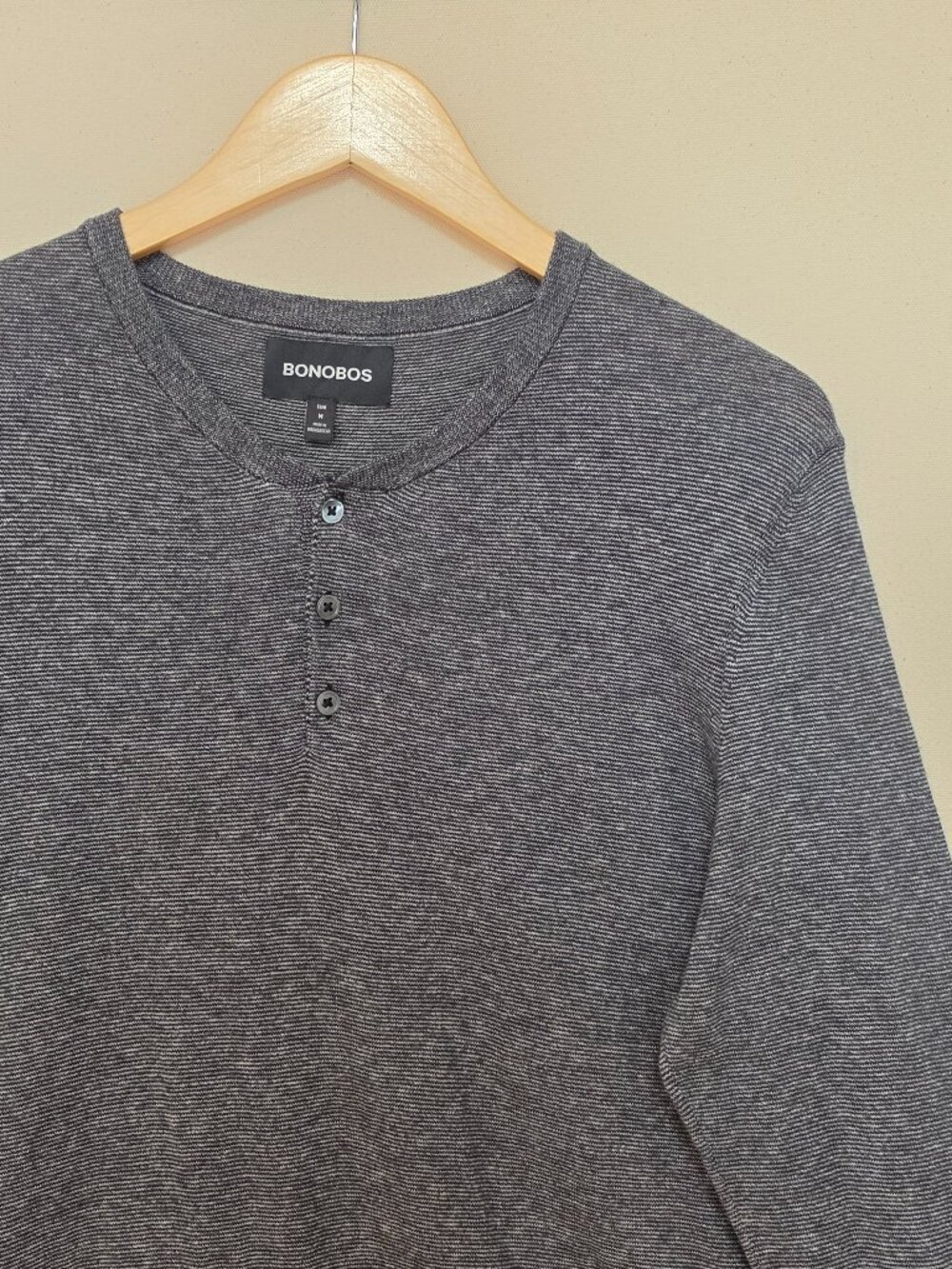 Bonobos Long Sleeve Henley Slim Fit M
